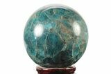 Bright Blue Apatite Sphere - Madagascar #241443-1
